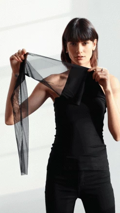 Marcella Manhattan Mesh Sleeve Top New Arrivals