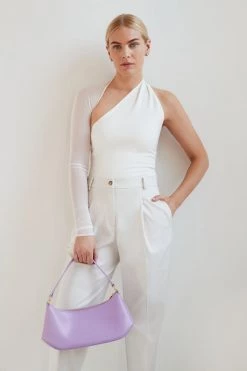 Marcella Manhattan Mesh Sleeve Top