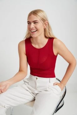 Marcella New Arrivals Eva Sheer Sleeveless Top