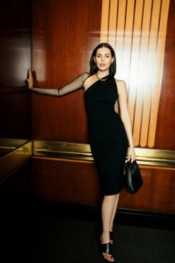 Marcella New Arrivals Manhattan Mesh Sleeve Midi Dress 21 Marcella New Arrivals Manhattan Mesh Sleeve Midi Dress