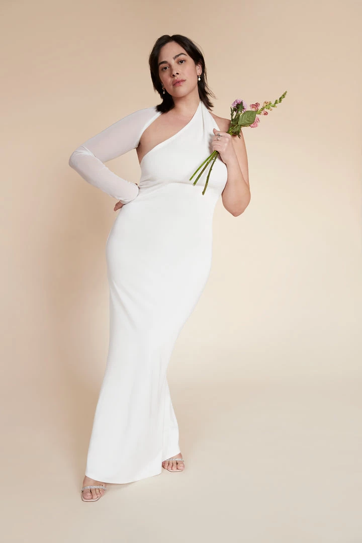 Marcella Manhattan Mesh Sleeve Gown 1 Marcella Manhattan Mesh Sleeve Gown