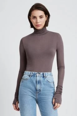 Marcella Eloise Sheer Turtleneck Tops & Tunics