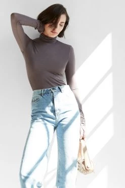 Marcella Eloise Sheer Turtleneck Tops & Tunics