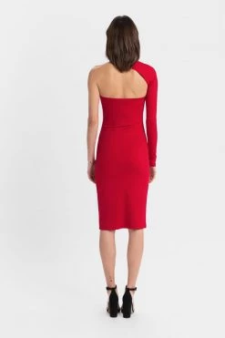 Marcellamoda Best Sellers Manhattan One Shoulder Midi Dress