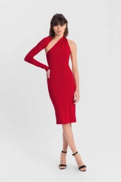 Marcellamoda Best Sellers Manhattan One Shoulder Midi Dress