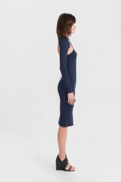 Marcellamoda Dresses Manhattan One Shoulder Midi Dress