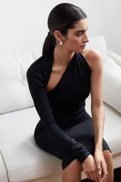 Marcellamoda Dresses Manhattan One Shoulder Midi Dress