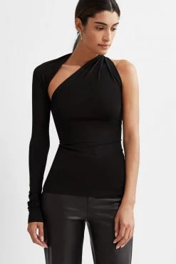Marcellamoda Manhattan One Shoulder Top Best Sellers