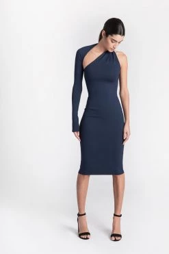 Marcellamoda Manhattan One Shoulder Midi Dress Dresses 38 Marcellamoda Manhattan One Shoulder Midi Dress Dresses